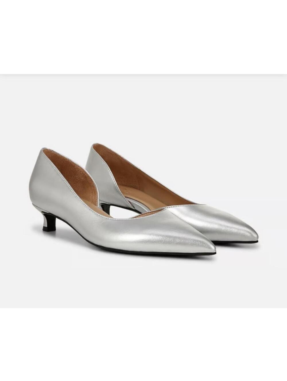 Naturalizer Gallent Silver Kitten Pump - Size Women's 8